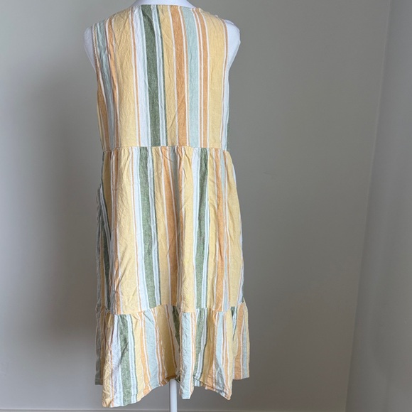 Croft & Barrow Pastel Striped Sleeveless Mini Dress - Picture 4 of 4